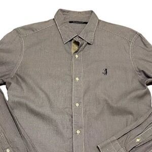 Jeckerson‎ Medium classic blue button up oxford Preppy Golf Old Money office
